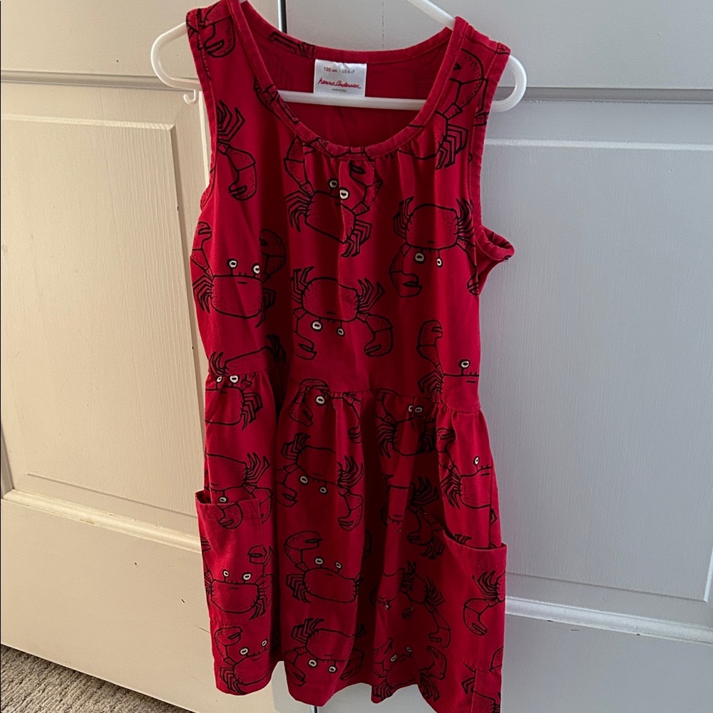 Attention Sisters!  Set of 2 Hanna Andersson Red Crab Print Dresses